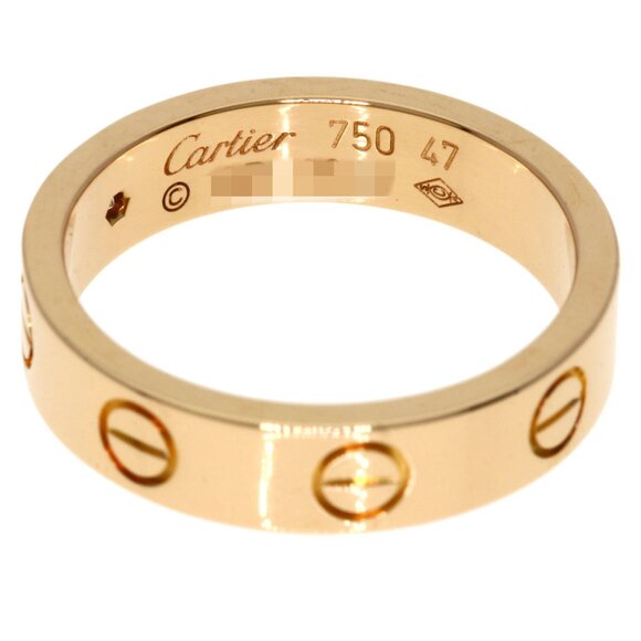 CARTIER 18k Gold Diamond Love Ring #47 - Picture 4 of 9